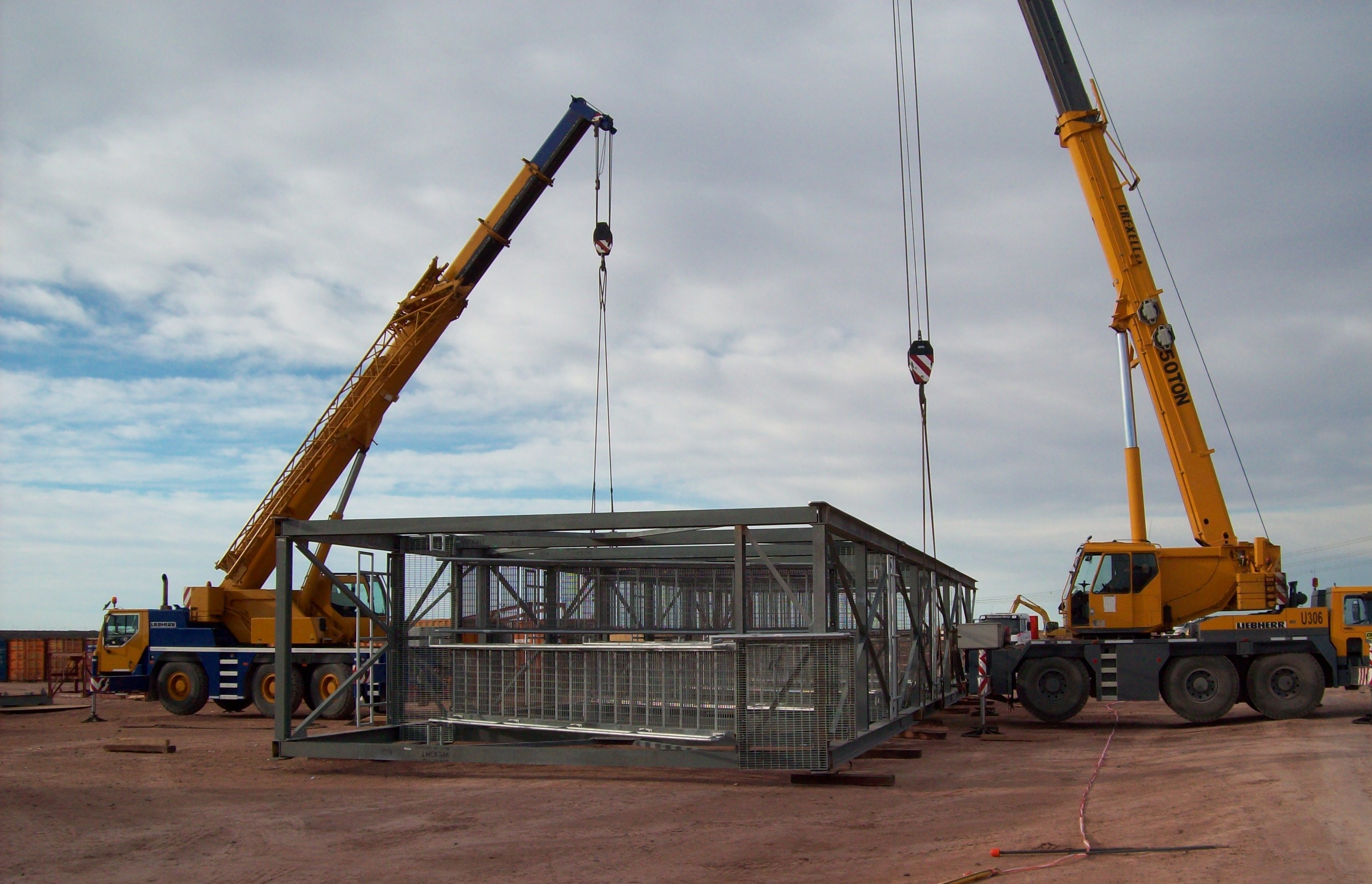 Vista general de proyectos de construcción industrial